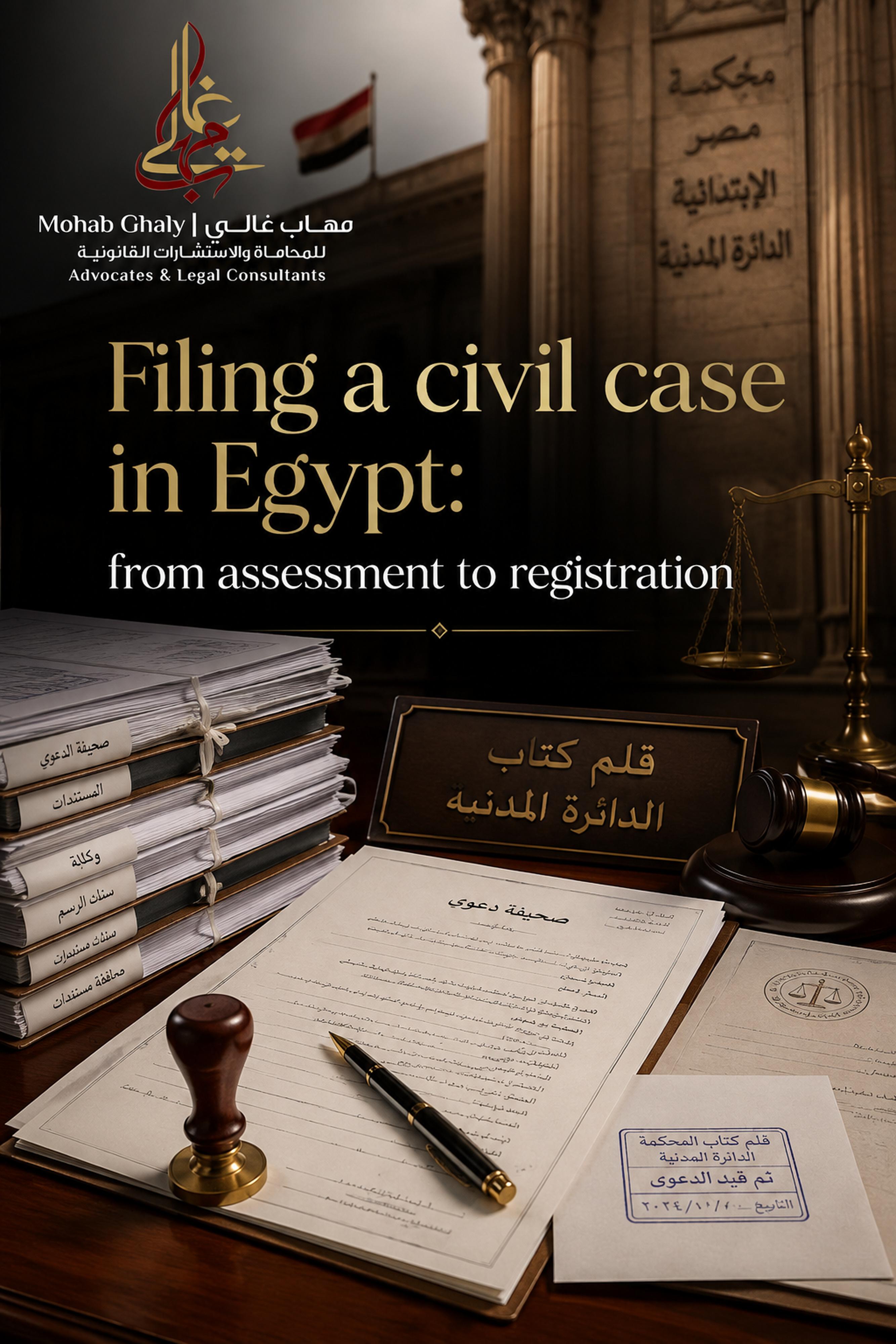 مصر میں مقدمات کے وکیل: filing civil case Egypt کے لیے عملی قانونی رہنما