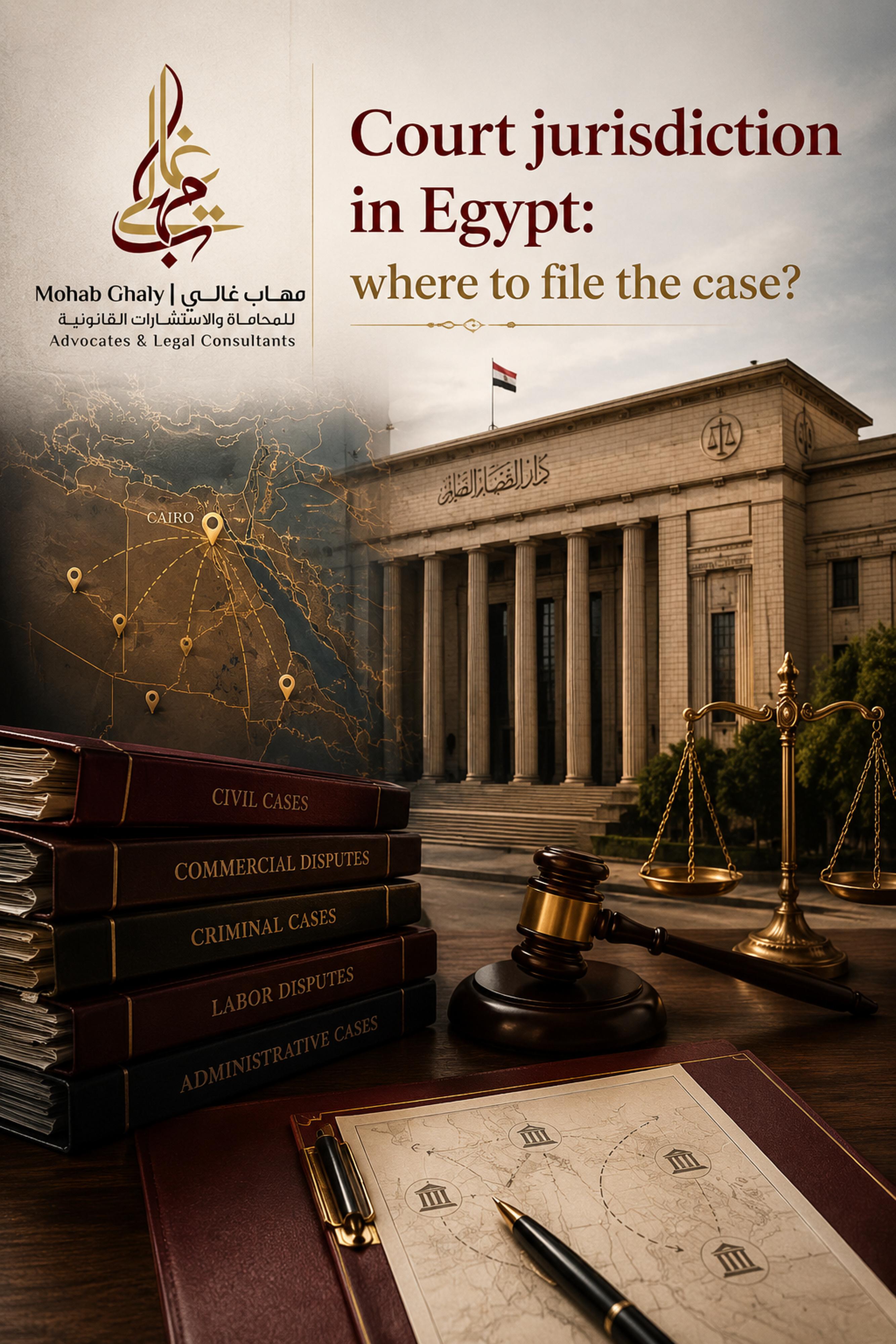 Court jurisdiction in Egypt: where to file the case?