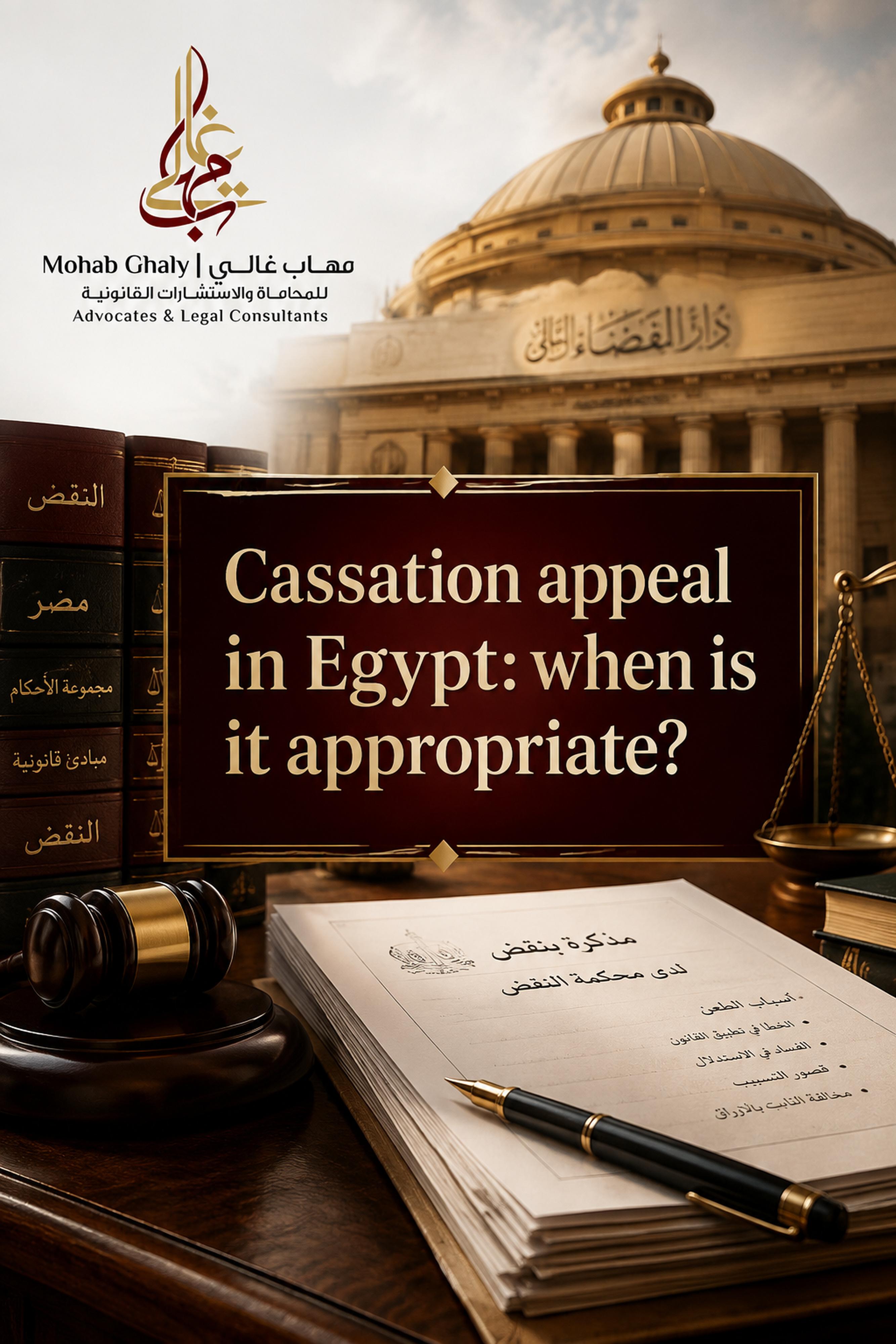 юрист по судебным спорам в Египте: практический гид по cassation appeal Egypt