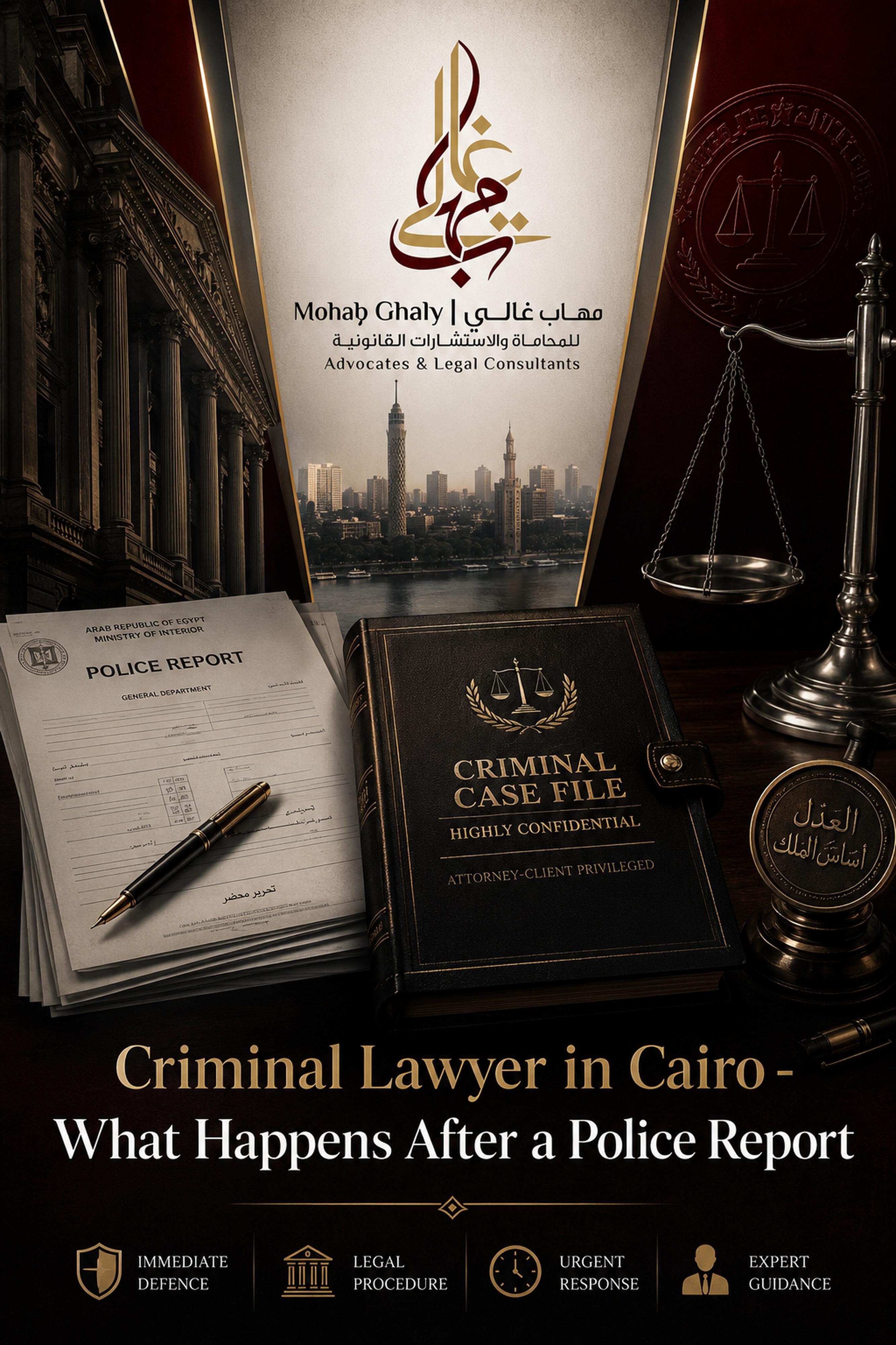 Criminal lawyer in Cairo: what happens after a police report?