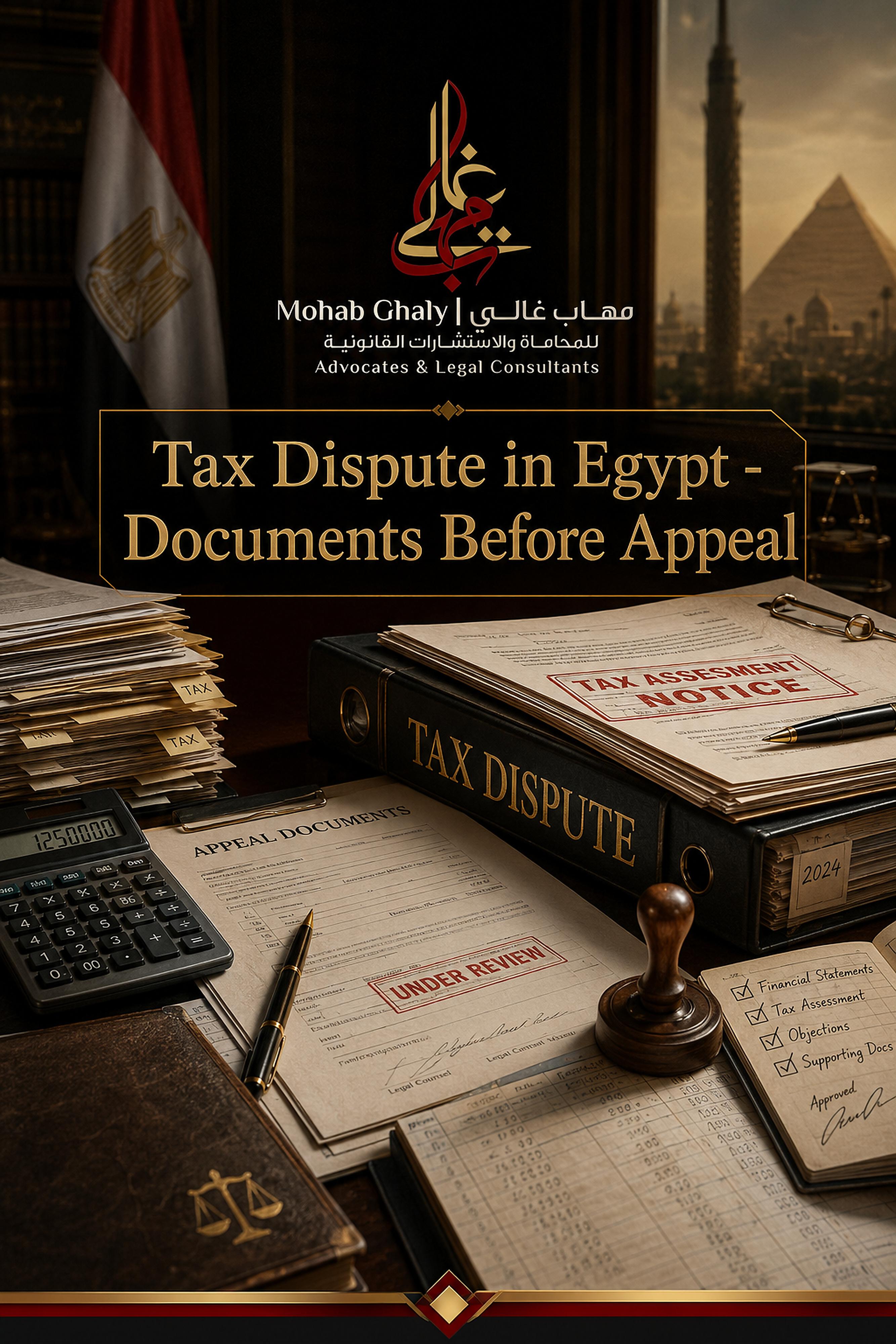 Tax dispute in Egypt: documents before appeal